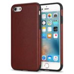 iPhone 6s Case, Tendlin Premium Leather Back Flexible TPU Silicone Hybrid Soft Slim Cover Case for iPhone 6 and iPhone 6s (Brown)