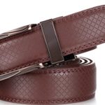 Marino Avenue Mens Genuine Leather Ratchet Dress Belt with Open Linxx Leather Buckle, Enclosed in an Elegant Gift Box