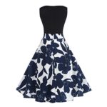 Floral Elegant Dress,Clearance! Agrintol Women Floral Elegant Sleeveless Vintage Tea Hepburn Dress (L, Black)