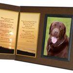 Pet Lover Remembrance Gift, “When Tomorrow Starts Without Me” Poem, Memorial Pet Loss Picture Frame Keepsake and Sympathy Gift Package, Rich Dark Brown with Foil Accent