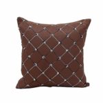 KMG Cushion Covers, Kimloog Shells Throw Pillow Cases 18 X 18 Inch Couch Diamonds Shape Geometric Chain Square Pillowslip (Coffee)