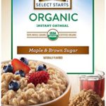Quaker Instant Organic Oatmeal Maple & Brown Sugar Breakfast Cereal, 8 Packets Per Box (Pack of 6 Boxes)