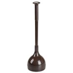 mDesign Toilet Plunger and Holder Capsule for Bathroom Storage – Dark Brown