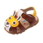 CSSD Toddler Kids Summer Baby Boys Summer Shoes With Flashing Lights Sandals Cartoon Shoes (18, Brown)