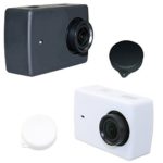 [2PCS] Deyard Silicone Rubber Protective Housing Case + Lens Cap Cover for Xiaomi Yi 4K/Yi 4K+ Plus/Yi Lite Action Camera – Black and White