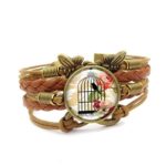 Mrsrui Infinity Love Charm Multi-layer Leather Wrap Band Brown Rope Bracelet Bangle Adjustable Gift For Women Girl