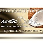 NuGo Dark Gluten Free Vegan Dark Chocolate, Coconut, 1.76 oz, 12 Count
