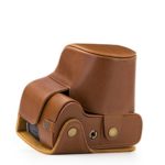 MegaGear Panasonic Lumix DC-FZ80, FZ82 Ever Ready Leather Camera Case and Strap, with Battery Access – Light Brown – MG1225