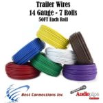 Trailer Light Cable Wiring Harness 50ft spools 14 Gauge 7 Wire 7 colors