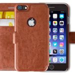 Lockwood iPhone SE/5s | Folio Wallet Case | Bonus HD Screen Protector | RFID Card Protection | Splash Proof Faux Leather | Vintage Brown | (4 Inch) | Ultra Slim & Light