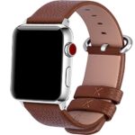 15 Colors for Apple Watch Bands, Fullmosa Yan Calf Leather Replacement Band/Strap for iWatch Series 3, Series 2, Series 1, Sport and Edition Versions 2015 2016 2017, 42mm Brown
