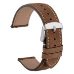 WOCCI Suede Vintage Leather Watch Band, Quick Release Watch Strap, Selectable Width – (18mm 20mm or 22mm)