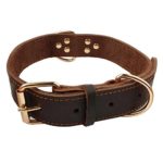 Beirui Soft Brown Leather Dog Collar 15-19