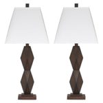 Ashley Furniture Signature Design – Natane Table Lamp – Contemporary – Set of 2 – Dark Brown