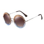 Ms. tide polarized sunglasses retro fashion sunglasses driver drove driving mirror (Light brown)
