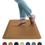Anti Fatigue Comfort Floor Mat By Sky Mats – Commercial Grade Quality Perfect for Standup Desks, Kitchens, and Garages – Relieves Foot, Knee, and Back Pain (20x32x3/4-Inch, Light Brown)