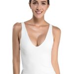 DISBEST Yoga Tank Top Women’s Tailored Camisole Sleeveless Shirt Vest Top V-Neck with Built-in Bra