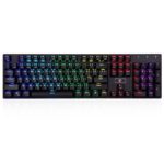 E-Element Z-88 RGB Mechanical Gaming Keyboard, Brown Switch – Tactile & Slightly Clicky, Programmable RGB Backlit, Water resistant, 104 Keys Anti-Ghosting for Mac PC, Black