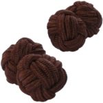 Cuffs & Co Brown Shade Silk Knot Cufflinks