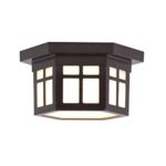 Home Decorators Collection LED Outdoor Hanging Antique Bronze Flush Mount