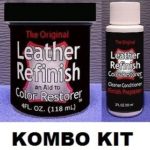 Leather Refinish Color Restorer & Cleaner/Conditioner-Preparer Combo Kit (Dark Brown)