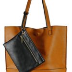 Scarleton Trendy Reversible Tote Bag H20182501 – Camel/Black
