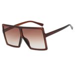 Fenteer Women’s Ladies Retro Vintage Sunglasse – Brown frame Gradient Brown Lense, as described