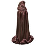 Children Kids Hood Cloak Costume Full Length Cape for Halloween Christmas Coaplay School Dress Up (100cm / 39.4inch, Brown)