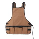 Canvas Tool Apron, Greensen Heavy duty Work Apron with Storage Pockets Adjustable Protective for Men & Women Art Craft Home Improvement, Brown