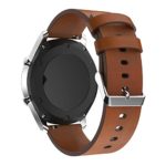 Gear S3 Frontier Classic Watch Band Pinhen 22MM Genuine Leather Strap Replacement Buckle Strap Wrist Band for Samsung Gear S3 Frontier / Classic (Leather Brown)