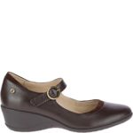 Hush Puppies Women’s Odell Mary Jane Flat, Dark Brown Leather, 07.5 M US