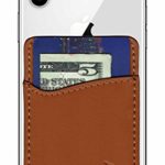 Wallaroo Premium: Leather Phone Card Holder Stick On Wallet for iPhone and Android Smartphones Kangaroo (Brown Leather) by Wallaroo