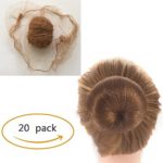Pack of 20pcs 22″ Hair Nets Invisible Elastic Edge Mesh Fancy Look Hair (Light Brown-20)
