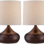 Steel Droplet 14 3/4″H Brown Small Accent Lamps Set of 2