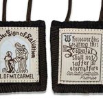 Traditional Best Brown Mt. Carmel Scapular Brown Cord. 100% Wool & Hand-made in USA By Nuns. Cord Is 18 Inches in Length- Quantity 4