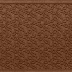 Bungalow Flooring Waterhog Doormat, 2′ x 3′, Skid Resistant, Easy to Clean, Catches Water and Debris, Dogwood Leaf Collection, Dark Brown