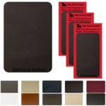 Dark Brown Leather and Vinyl Repair Patch by TMgroup, Genuine Faux Leather Repair Patch, Peel and Stick for Couch, Sofas, car Seats, Hand Bags,Furniture, Jackets, Large Size 3” x 6” (3)