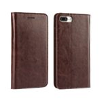 iphone 7 Plus/iphone 8 Plus Wallet Case Cavor Genuine Leather Case [Wallet Function] Flip Stand Bookstyle Cover With Card Slot For Apple iphone 7 /iphone 8 Plus (Dark Brown)- 5.5 Inch