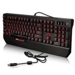 Rii Keyboard Mechanical,Keyboard Mechanical Gaming with USB Cable K66,104 Keys with Red Switches,and LED Backlit,(5 Lights effects + 3 Macros),Anti-Ghosting Programmable Gaming Keyboard