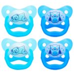 Dr. Brown’s PreVent Contour Glow in the Dark Pacifier, Stage 3 (12m+), Blue, 4-Count