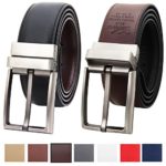 Falari Men’s Dress Belt Reversible Genuine Leather Belt Enclosed in Gift Box 9022