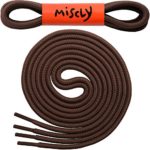 Miscly Round Shoelaces [3 Pairs] 5/32″ Thick – For Shoes, Sneakers & Boots – by 45″ (114 cm), Brown