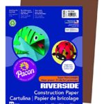 Riverside 3D Construction Paper, Dark Brown, 9″ x 12″, 50 Sheets