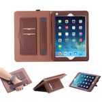iPad 7.9 Inch Mini4 Case,iPad Mini 4 Sleeve Cover, Businda Multi Function Flip Leather Protective Case, Protection with a Hand Strap and Lanyard, 2 Card Slots for iPad Mini 4 Case, Dark Brown