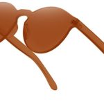 RTBOFY One Piece Rimless Sunglasses Transparent Candy Color Eyewear