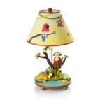 Guidecraft Hand-painted & Hand Crafted Jungle Party Thematic Kids Table Lamp