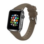 Greatfine Compatible Apple Watch Band 38MM 42MM Slim Soft Silicone iWatch Bands, Sport Replacement Strap Wristbands Compatible Apple Watch Series 3 2 1, Nike+ and Edition (Brown, 42MM)