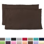Standard Size Pillow Cases – Luxury Chocolate Pillowcases – Fits Queen Size Pillows – Super Soft Hotel Luxury Pillow Case – Cool & Wrinkle Free – Hypoallergenic – Dark Brown – Set of 2