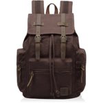 Hynes Eagle Vintage Canvas Backpack Travel Rucksack 21L Brown Large