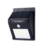 Solar Motion Sensor Light, Satu Brown 16LED Outdoor Solar Powered Water Resistant Wireless Security Wall Light Path Lighting Spotlight for Garden, Fence, Yard, Patio, Deck, Home, Driveway, Stairs